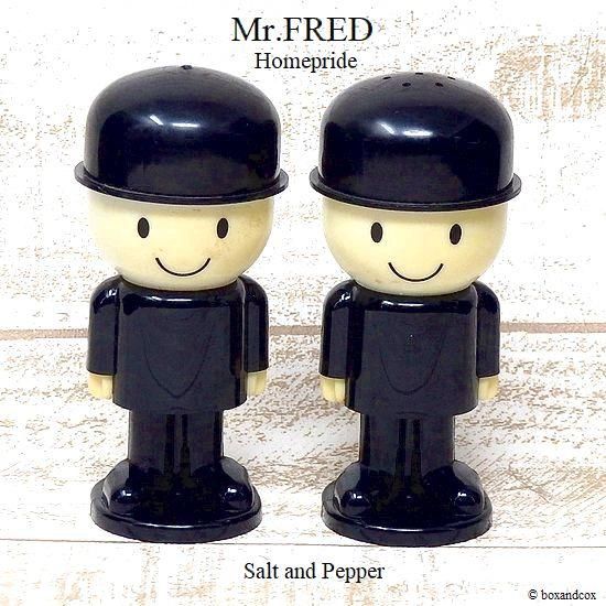 VINTAGE Homepride Mr.FRED Salt & Pepper Set/ビンテージ フレッド君