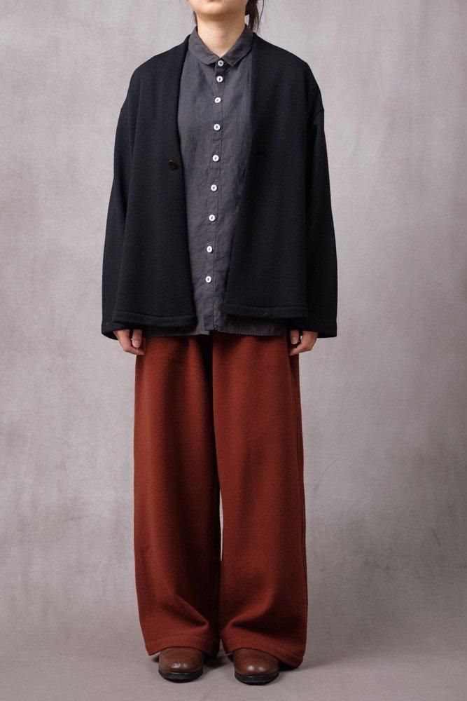 スーパー120'sウール裏毛カーディガン 黒 / MITTAN通販 ミッタン