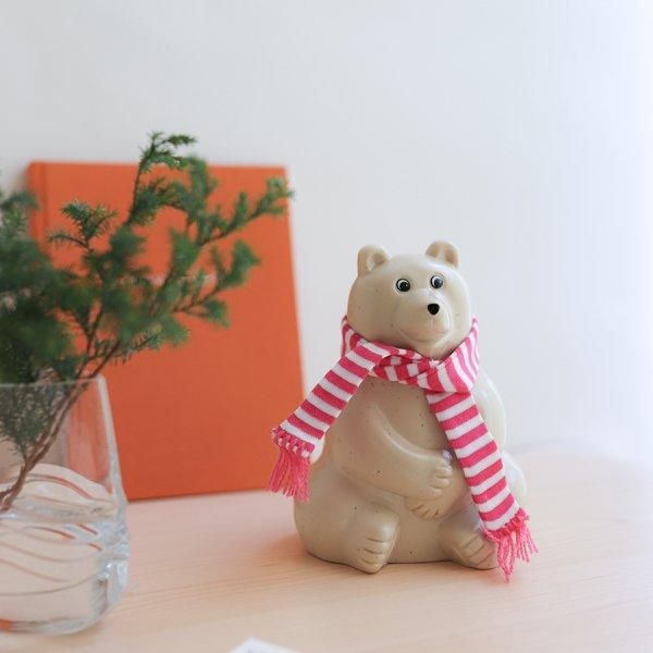 ピンクマフラー付き｜しろくま貯金箱 2024年- 北欧雑貨のLiLiCoCo