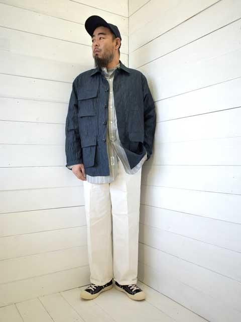 POST OVERALLS (ポストオーバーオールズ) BDU-R -crinkle linen/cotton