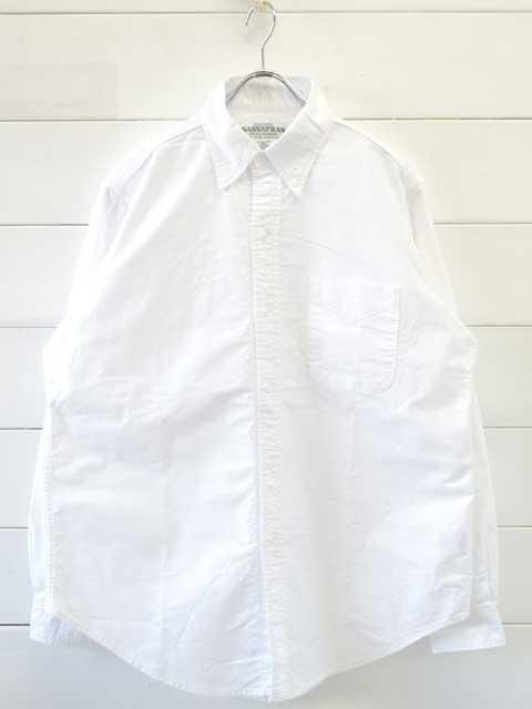 SASSAFRAS(ササフラス) GREEN THUMB SHIRT -A/C OXFORD WHITE- SF