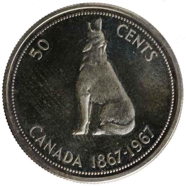 カナダ建国100周年記念50セント銀貨|コレクターズショップのトモリンズ24