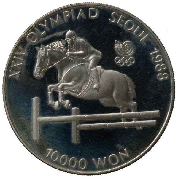 ソウルオリンピック記念10000ウォン銀貨(馬術)|韓国|コレクターズ