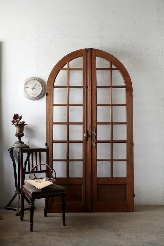 フランスアンティーク|アーチ観音開きドア - フランス アンティーク