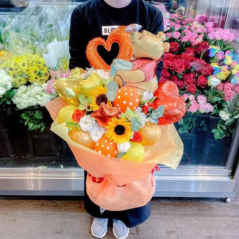 プーさんバルーンブーケ | 京都祇園・河原町の花屋 フラワー&バルーン