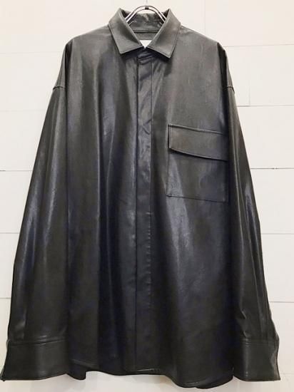 stein（シュタイン）2021SS 21SS FAKE LEATHER DOWN PAT SHIRT