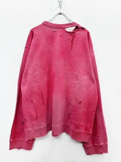 ANCELLM（アンセルム） 2024AW 24AW CRASH UNEVEN OVER SWEAT SHIRT