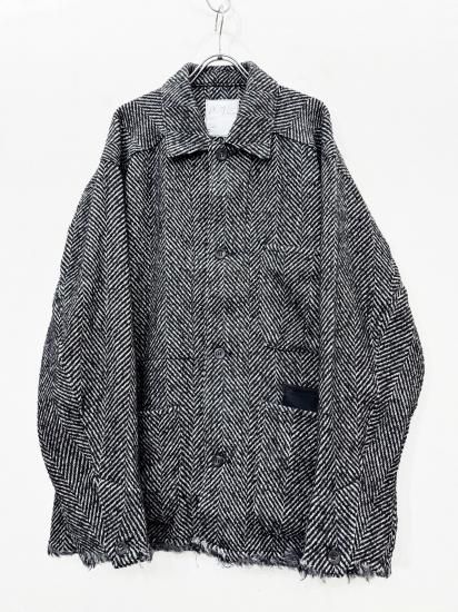 ANCELLM（アンセルム） 2025AW 25AW DAMAGE WOOL HERRINGBONE COVERALL
