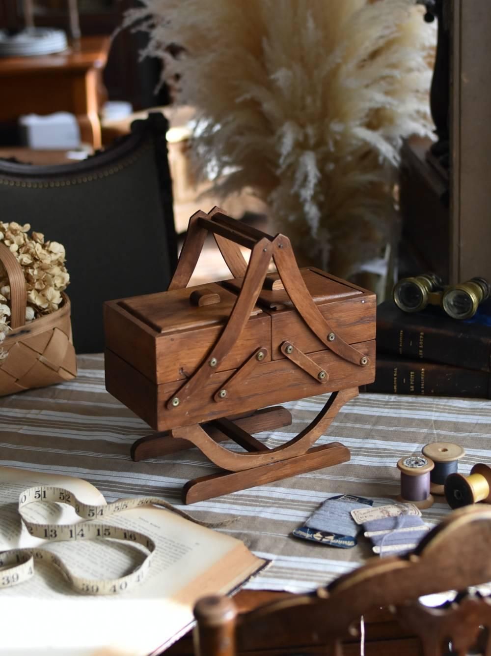 フランスアンティーク雑貨 ソーイングボックス.ミニ ディスプレイ雑貨