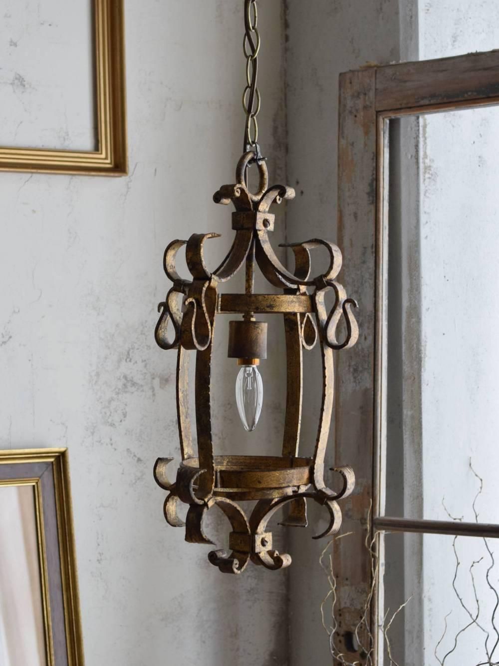 フランスアンティーク照明 ペンダントランプ.28 ランタン型ランプ