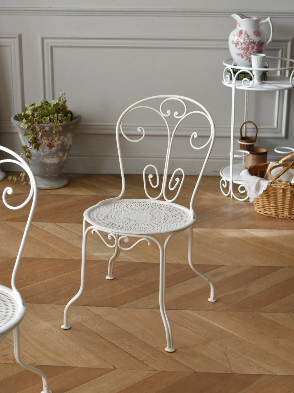 フランスアンティークガーデニング ガーデンチェア.7 アイアンチェア