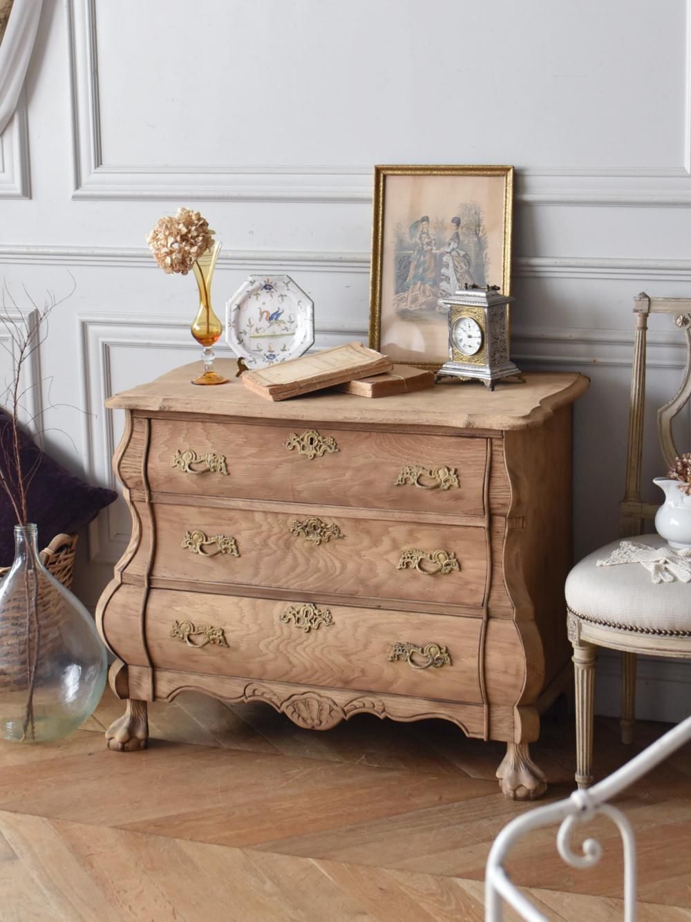 大正ロマン アンティーク家具 6段 丸摘みのチェスト 【公式通販】