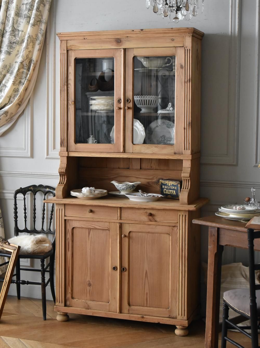 フランスアンティーク家具 アンティークカップボード.26 パイン材