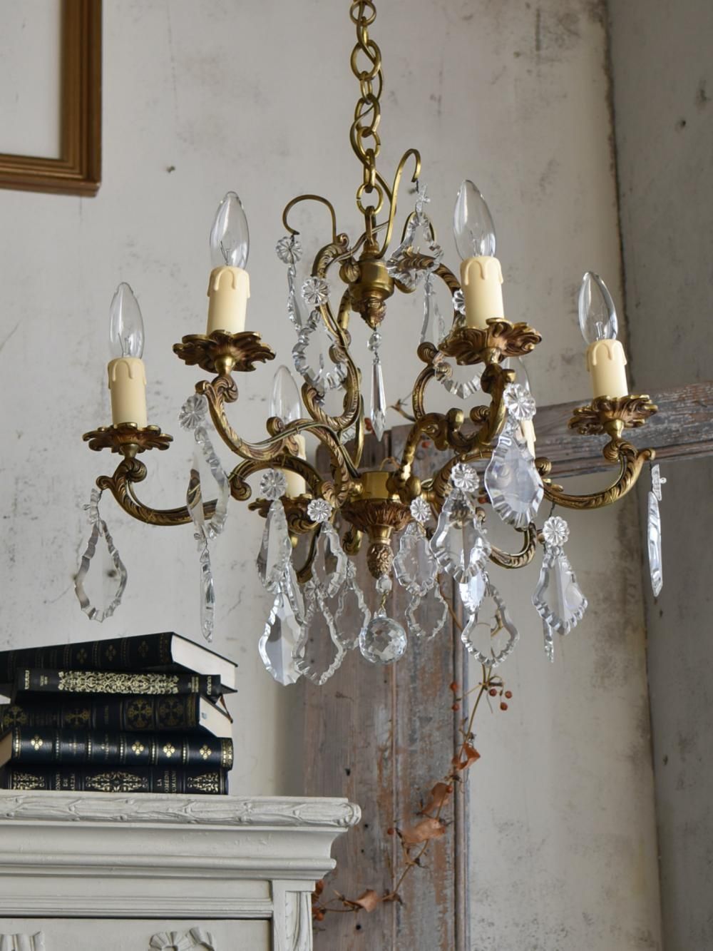 フランスアンティーク照明 6灯シャンデリア.4 アンティークシャンデリア