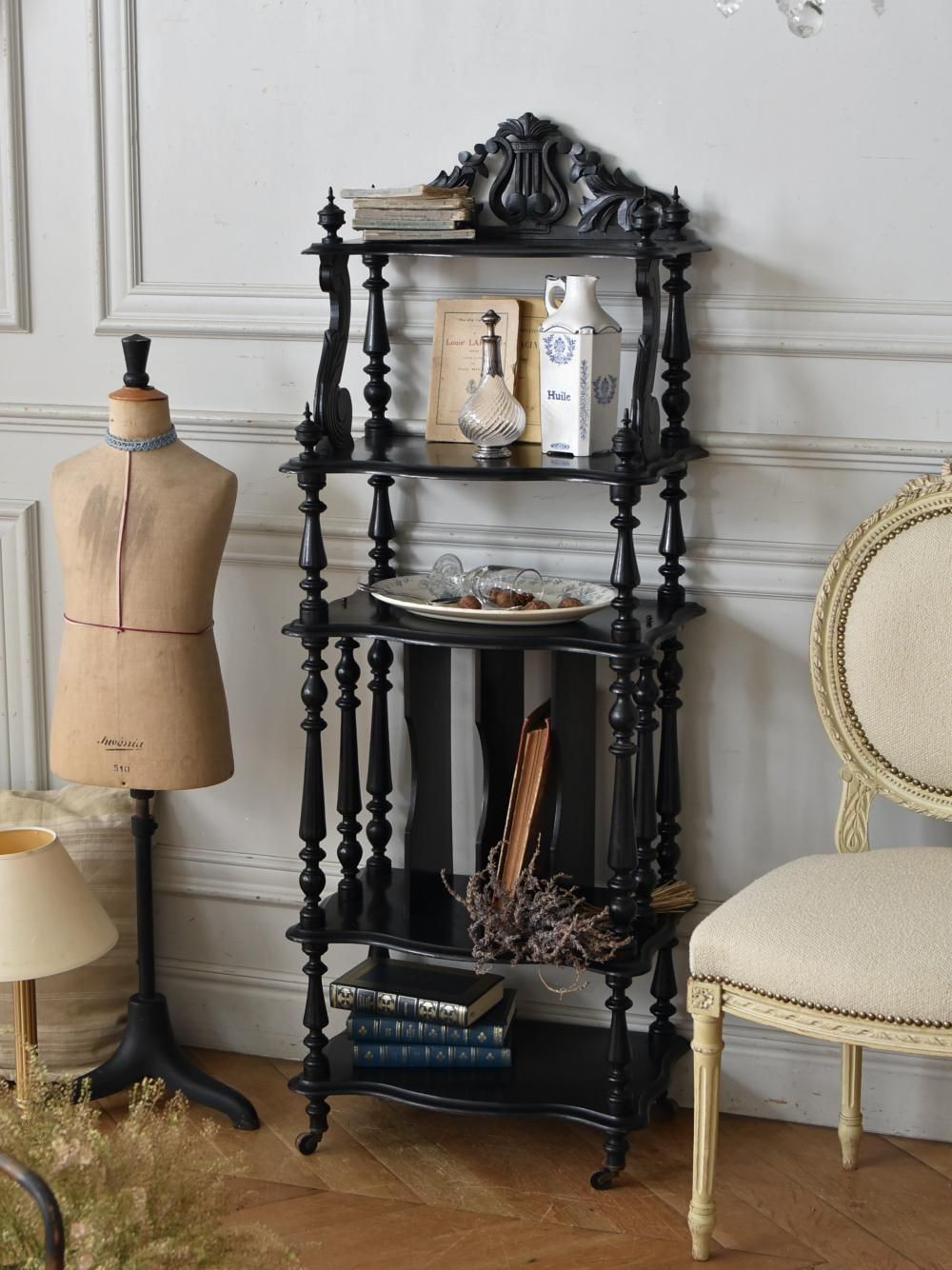 フランスアンティーク家具 ミュージックシェルフ.8 オープンシェルフ