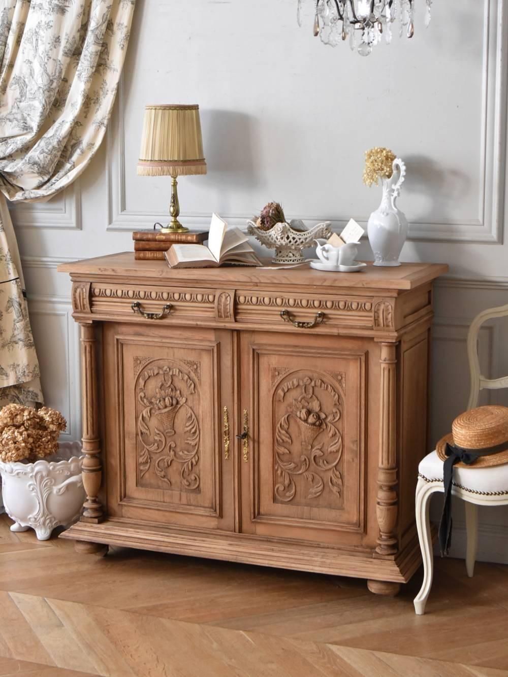 アンティークサイドボード.オーク材 フランスアンティーク家具