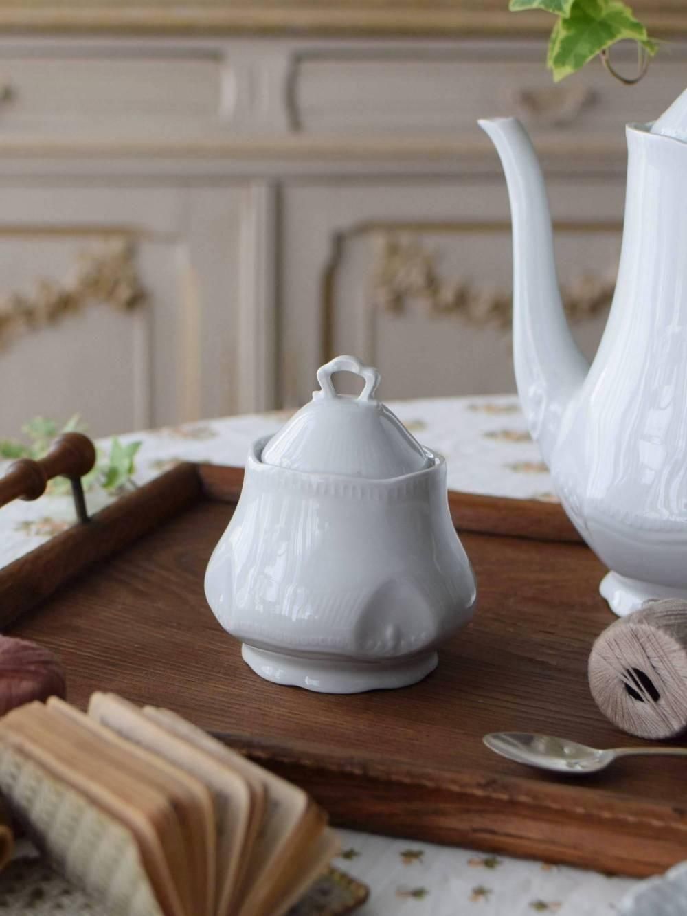 シュガーポット.LIMOGES フランスヴィンテージ雑貨 リモージュ 磁器