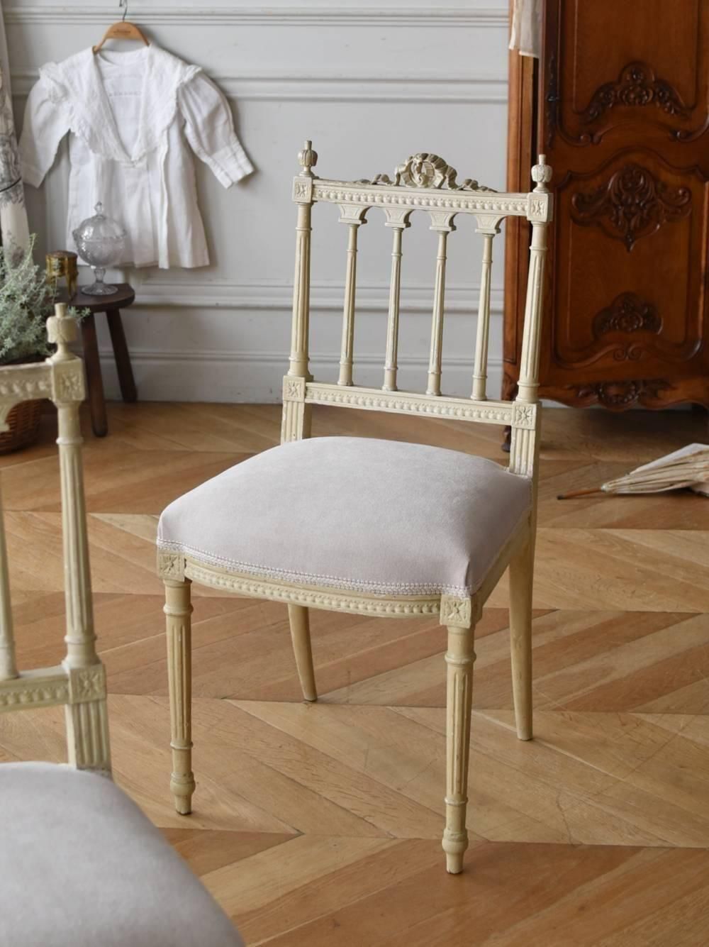 アンティークチェア.リボン13A フランスアンティーク家具 椅子