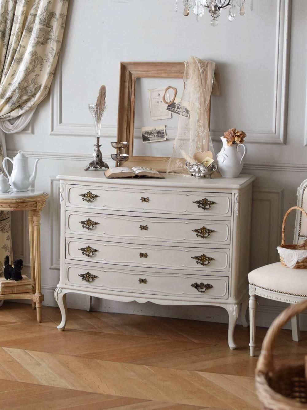 ペイント4段チェスト.3 フランスアンティーク家具 フレンチチェスト