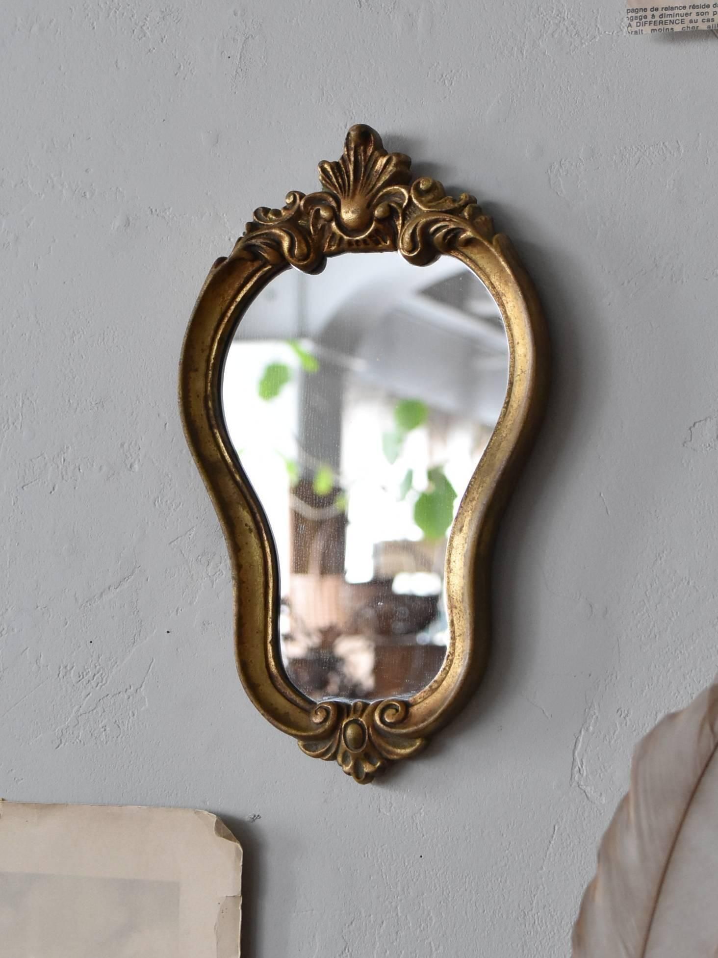 Goldフレンチミラー.2 フランスアンティークインテリア 鏡 ディスプレイ