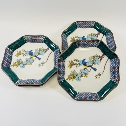 九谷焼 | 6.5号皿揃｜古九谷花鳥 - 九谷焼の通販店【陶匠大雅】‖九谷焼