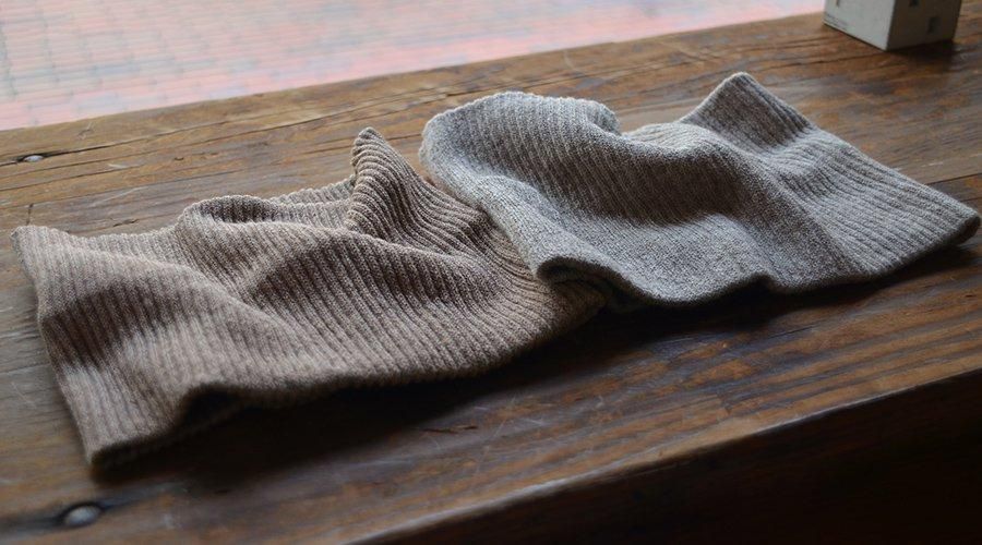 TS23W-240】ヤクとオーガニックコットン ネックウォーマー グレー