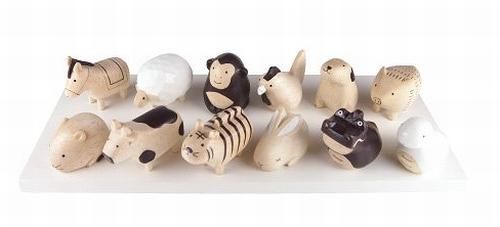 ぽれぽれえとセット 十二支＋白台座つき【T-Lab.】 - やさしいおみせ