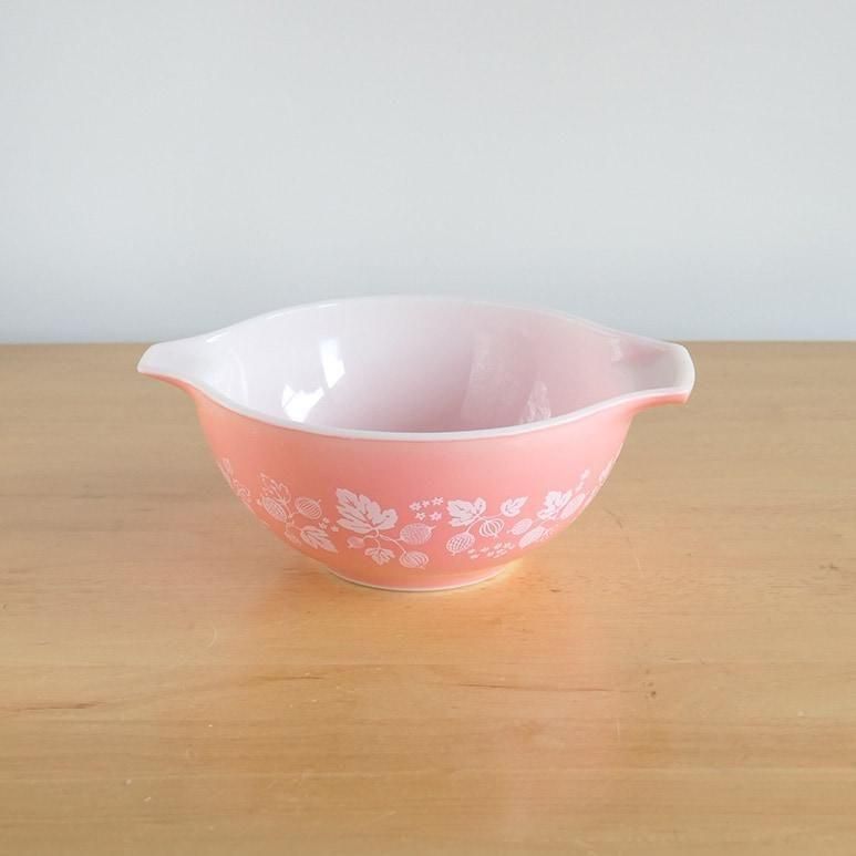 ☆4】オールドパイレックス シンデレラボウル ピンク グースベリー M