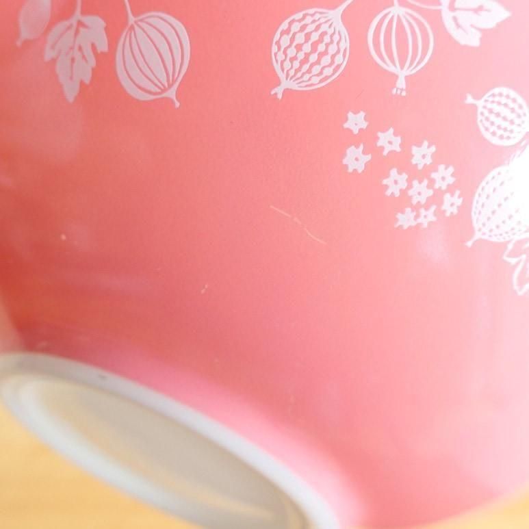 ☆4】オールドパイレックス シンデレラボウル ピンク グースベリー LL