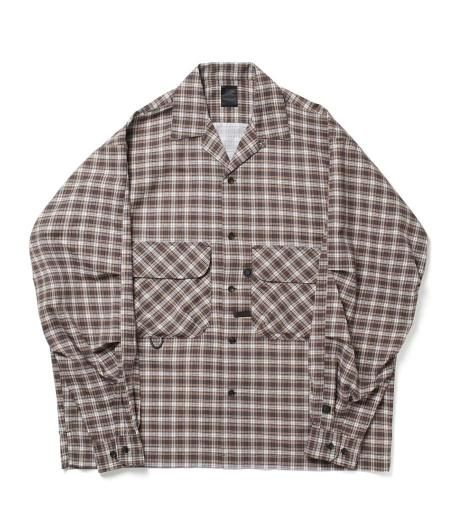 DAIWA PIER 39 Tech New Angler's Open Collar Shirts L/S [BROWN