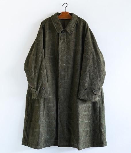 A.PRESSE Tweed Balmacaan Coat [CHECK] - Fresh Service NECESSARY or