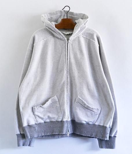 ANCELLM ZIPUP HOODIE [HEATHER WHITE] - Fresh Service NECESSARY or