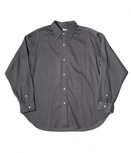 A.PRESSE Double Weave Twill Regular Collar Shirt [GRAY] - Fresh