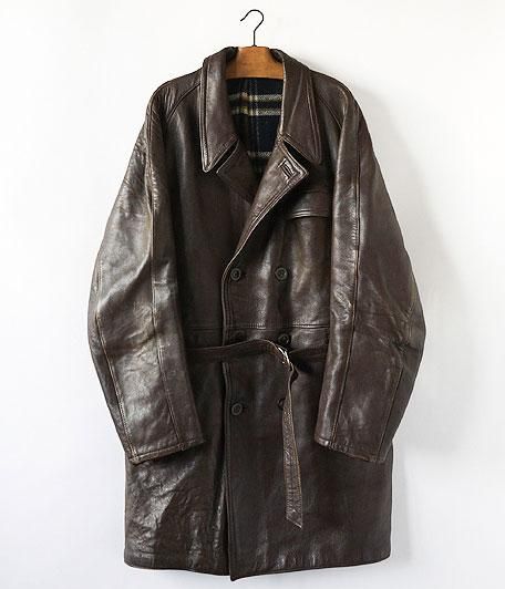 ビンテージレザーダブルブレステッドコート - Fresh Service NECESSARY