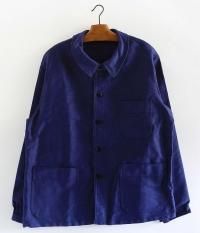 Early20c インディゴリネンフレンチワークジャケット [Dead Stock