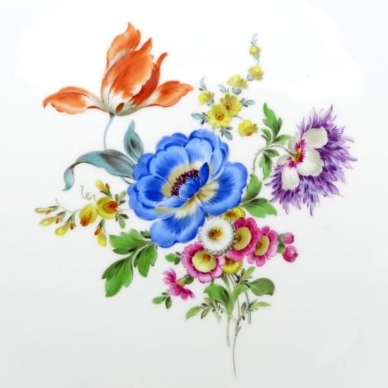 マイセン プレート□ベーシックフラワー ブーケ 五つ花 サービング