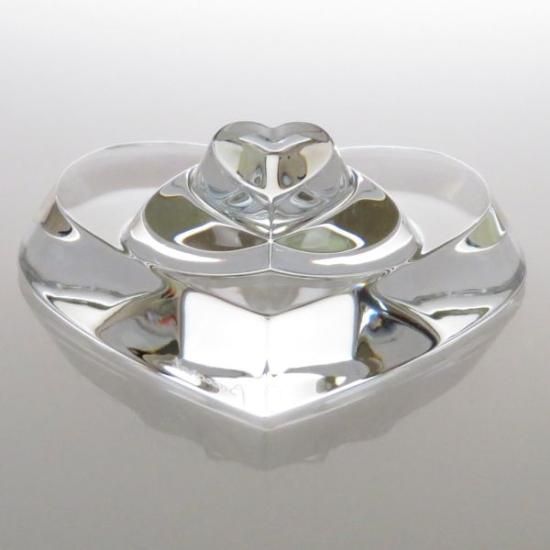 バカラ 置物 ○ ハートオブラブ 3重ハート クリア 透明 ペーパー