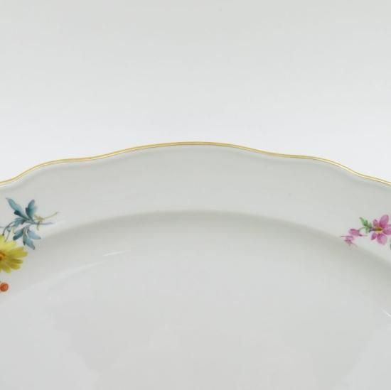 マイセン プレート□ベーシックフラワー ブーケ 三つ花 オーバル