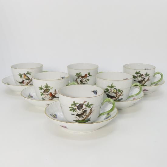 ヘレンド カップ＆ソーサー□ロスチャイルドバード デミタスC&S