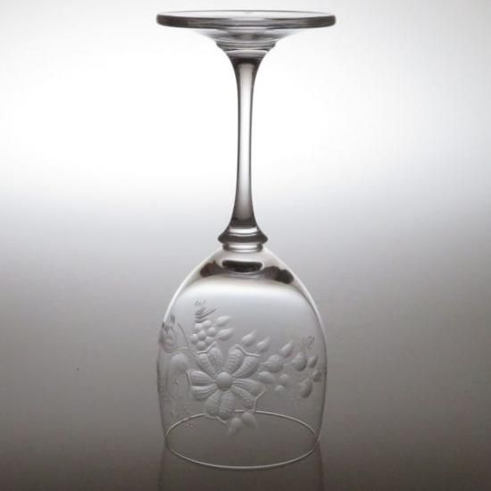 マイセンクリスタル グラス ○ フラワー エングレーヴィング 花柄