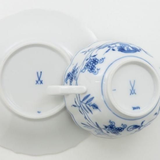 マイセン スープ カップ&ソーサー□ブルーオニオン スープ C&S 洋食器