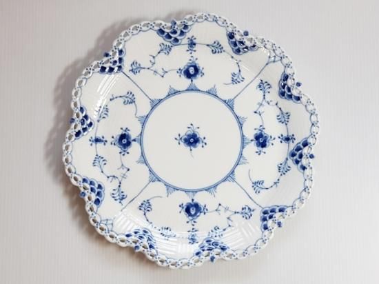 ロイヤルコペンハーゲン プレート□ブルーフルーテッド フルレース