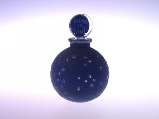 アンティーク ラリック 香水瓶 ○ Dans La Nuit パフュームボトル 青