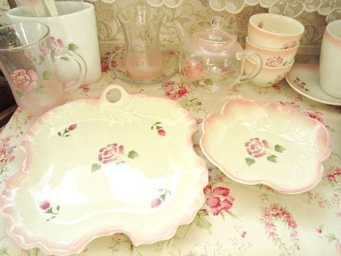 マニーローズ 陶器 ペタルミニプレート - 「フランス雑貨マニー