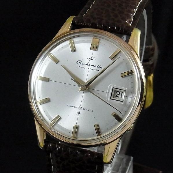 OH済】1962年製 セイコーマチック セルフデーター 15022E 自動巻 クロス