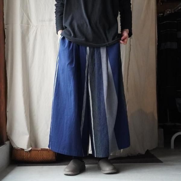 tamaki niime】コットン ワイドパンツ pocket long