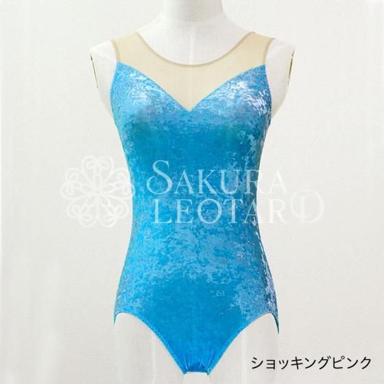 シンプルオーダー｜レオタード V型カット（生地：クラッシュベロア