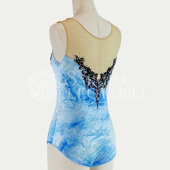 Mサイズ｜ブルー｜装飾付きレオタード バトン衣装（ol154）- バトン