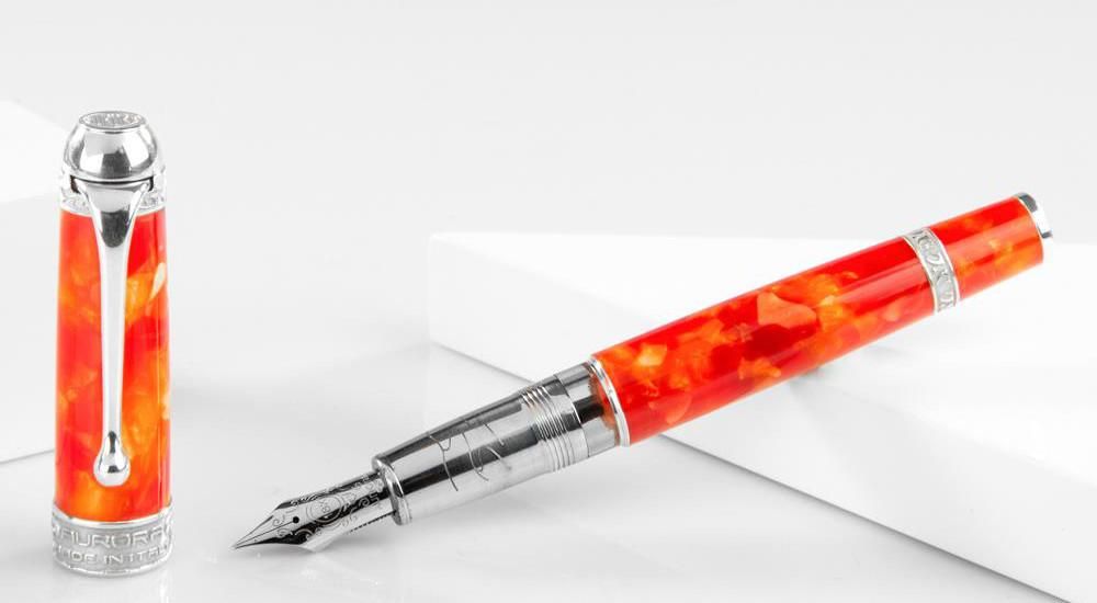 アウロラ 万年筆 限定品 アンビエンティ ギアッチャイオ（氷河