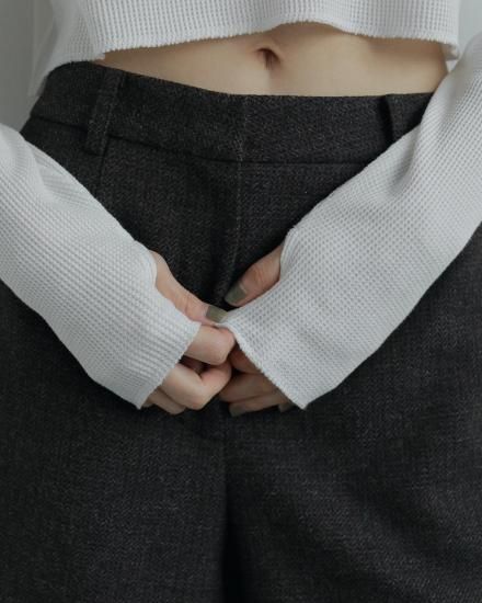 Waffle Henley Tops/anuke'62520628 - Select Shop Loozel